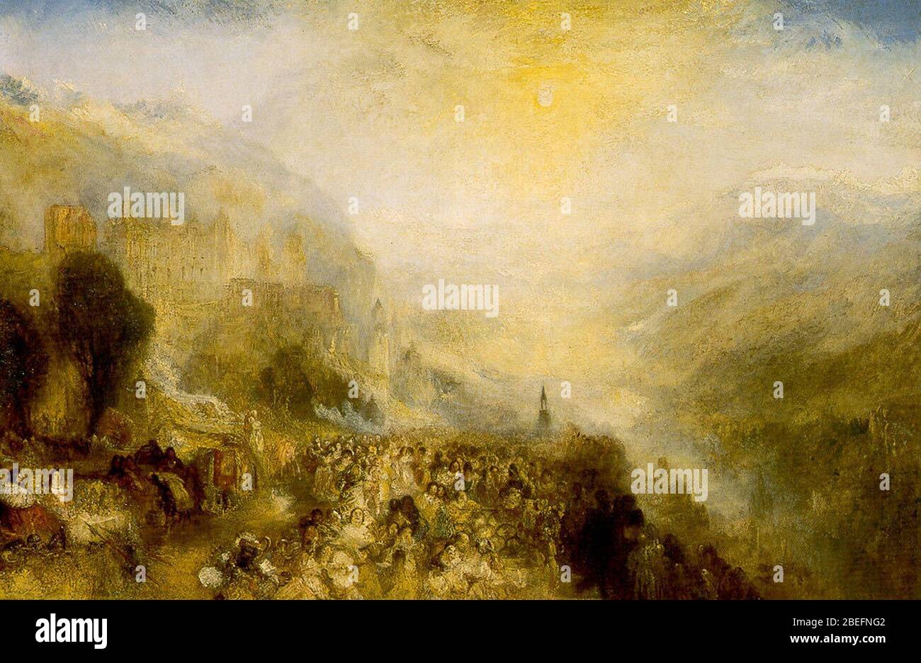 Heidelberger Schloss von William Turner 1844 1845. Banque D'Images