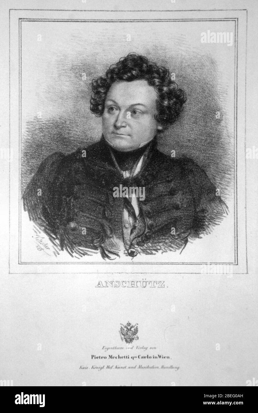 Heinrich Anschütz Teltscher Litho. Banque D'Images