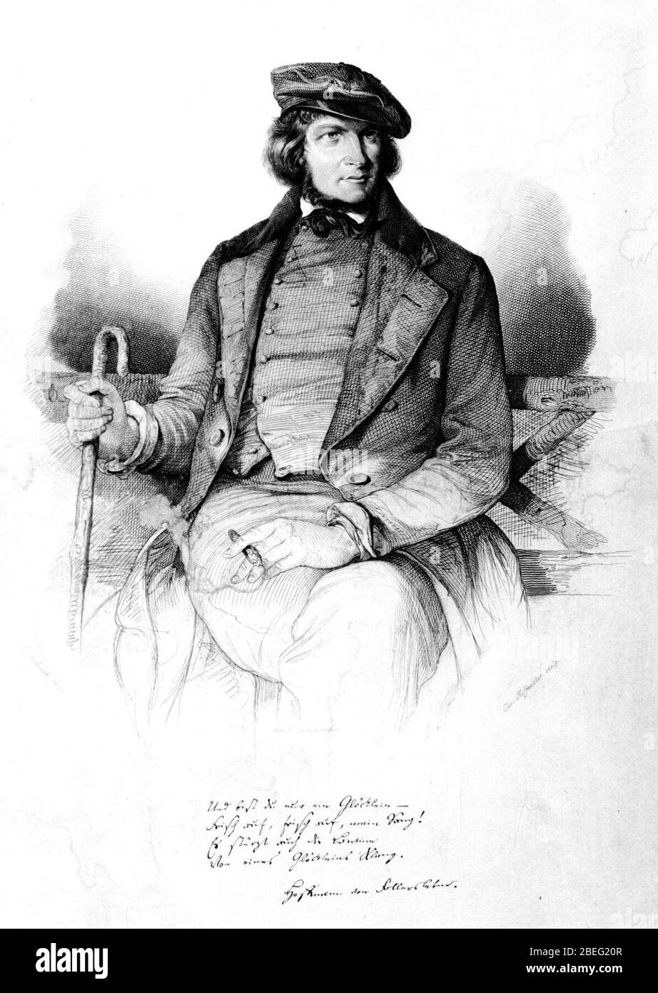 Heinrich Hoffmann von Fallersleben. Banque D'Images