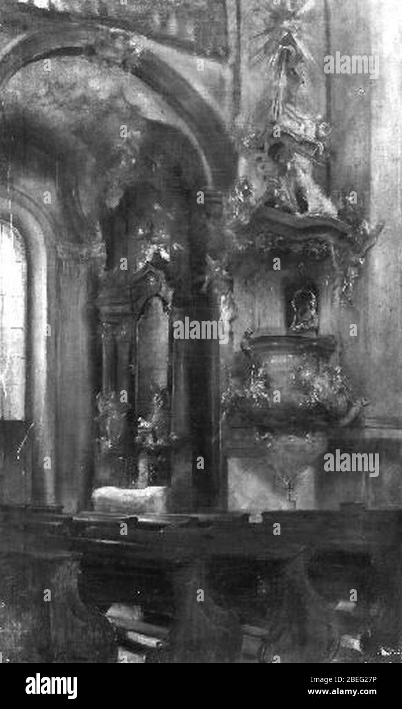 Heinrich Jakesch 1867-1909 - Kostel dei Frari / Benatkach - Kostel sv. Mikulase v Praze. Banque D'Images