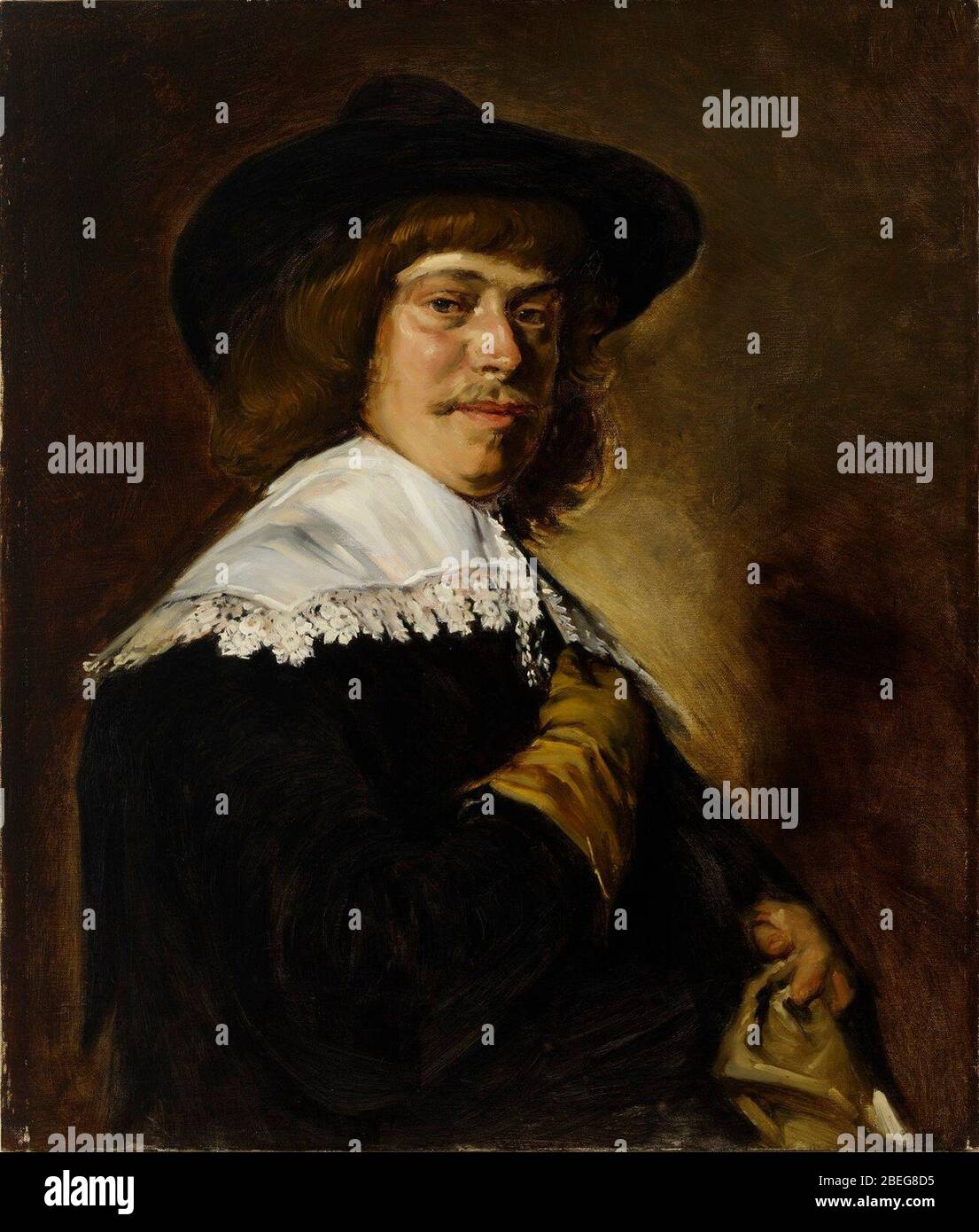 Helene Schjerfbeck - copie de Frans Hals s peinture Homme dans un chapeau de Slouch Banque D'Images