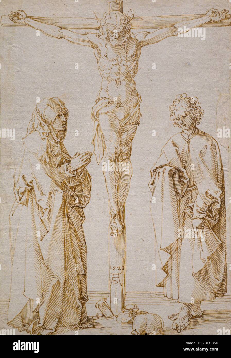 La Crucifixion (1521) par Albrecht Dürer (1471 – 1528). Stylet. Banque D'Images