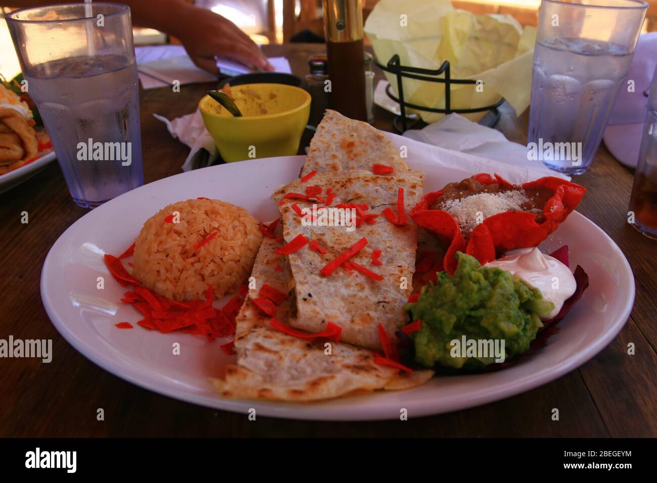 Gros plan sur la cuisine mexicaine à San Diego, Californie Banque D'Images