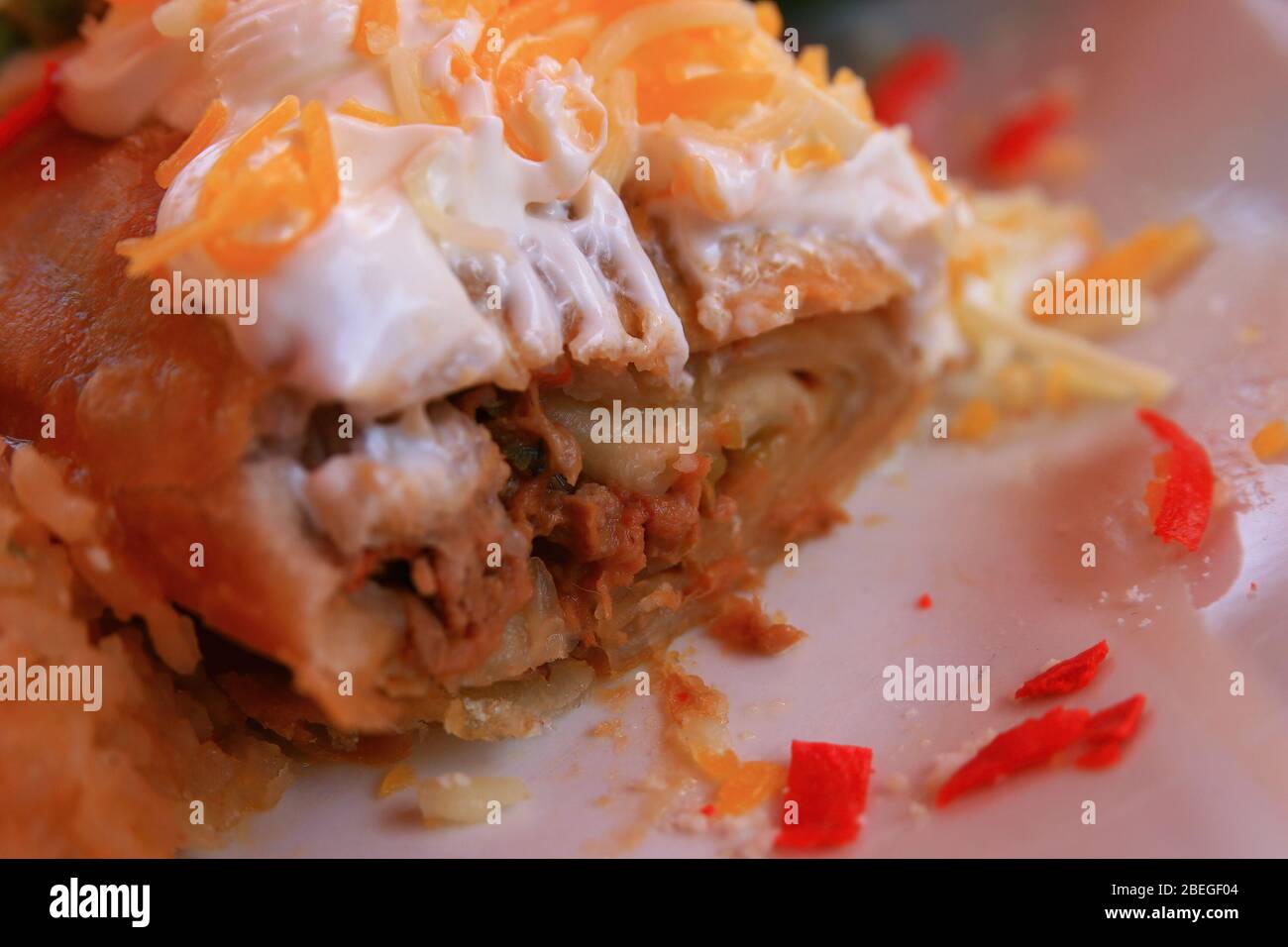 Gros plan sur la cuisine mexicaine à San Diego, Californie Banque D'Images