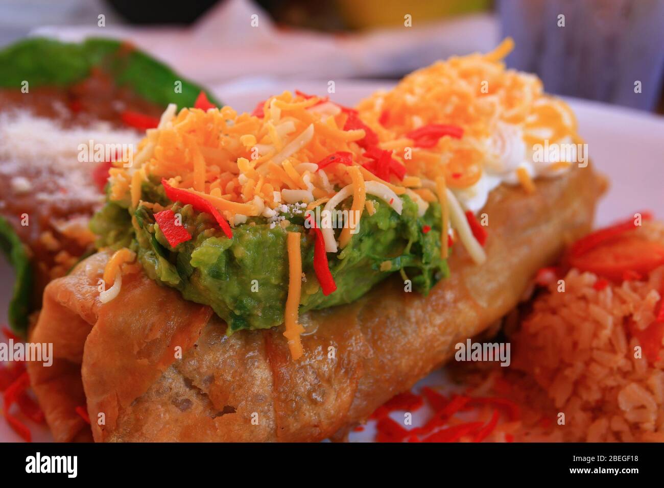 Gros plan sur la cuisine mexicaine à San Diego, Californie Banque D'Images