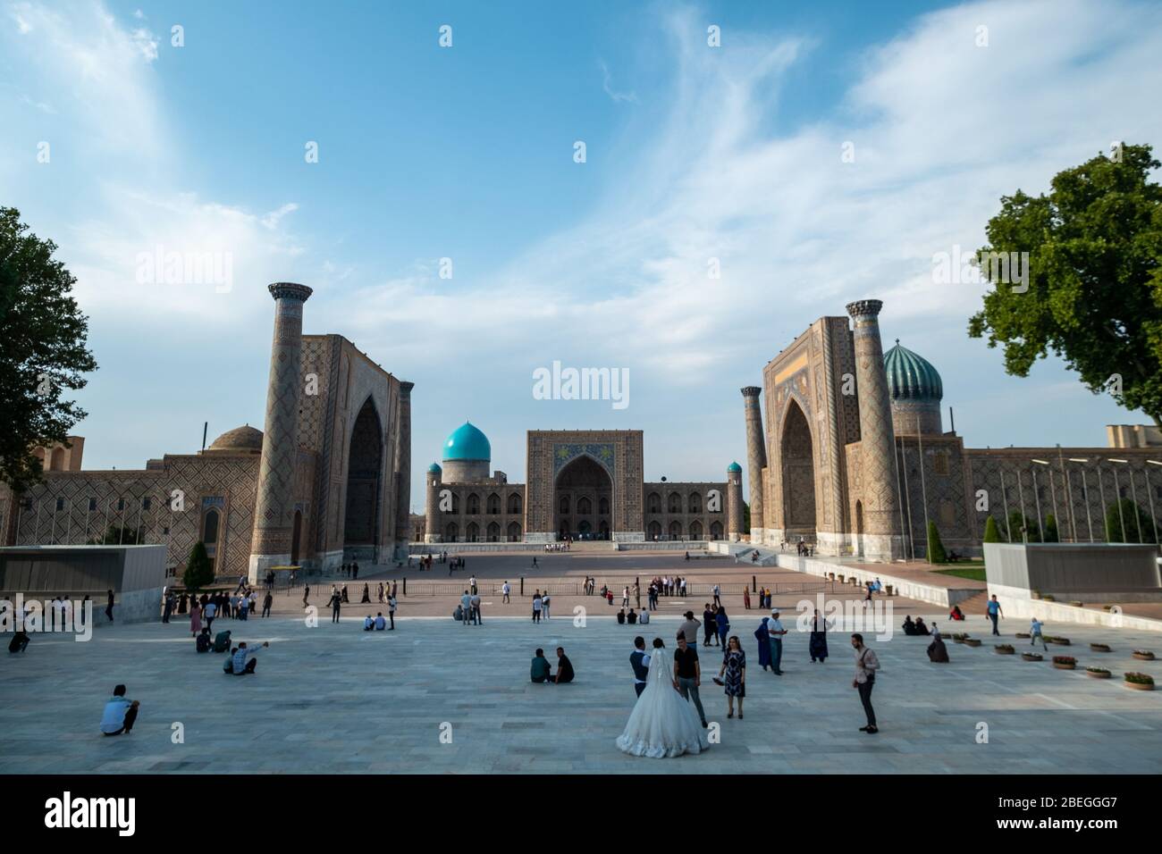 Le Reghistan, Samarkand, Ouzbékistan Banque D'Images