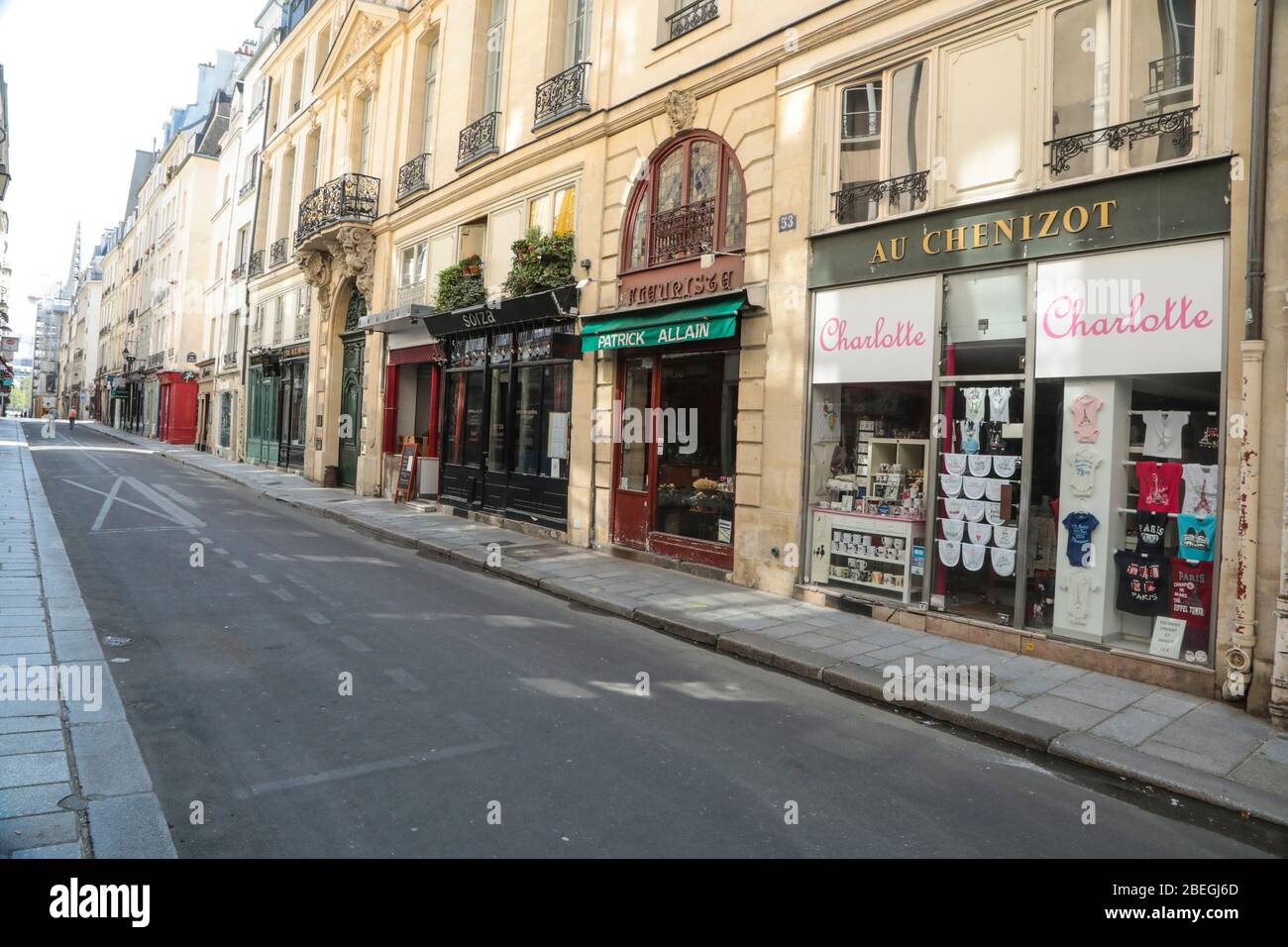 VIDE ILE SAINT LOUIS, PARIS Banque D'Images