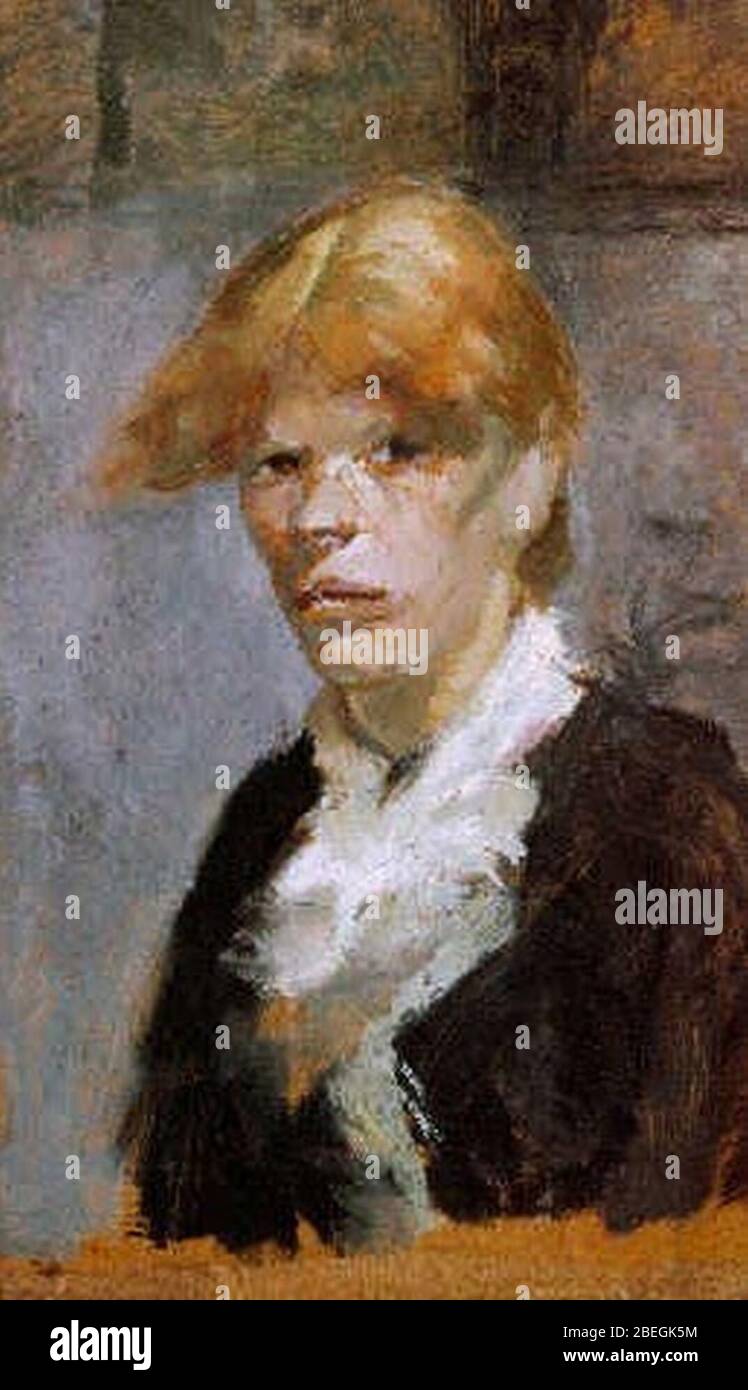Henri de Toulouse-Lautrec (1864-1901) Carmen Gaudin la femme à tête rouge. Banque D'Images