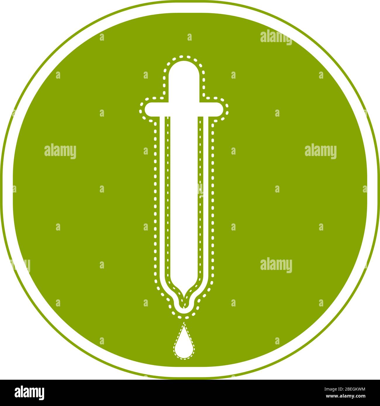Autocollant d'une icône de compte-gouttes Illustration de Vecteur