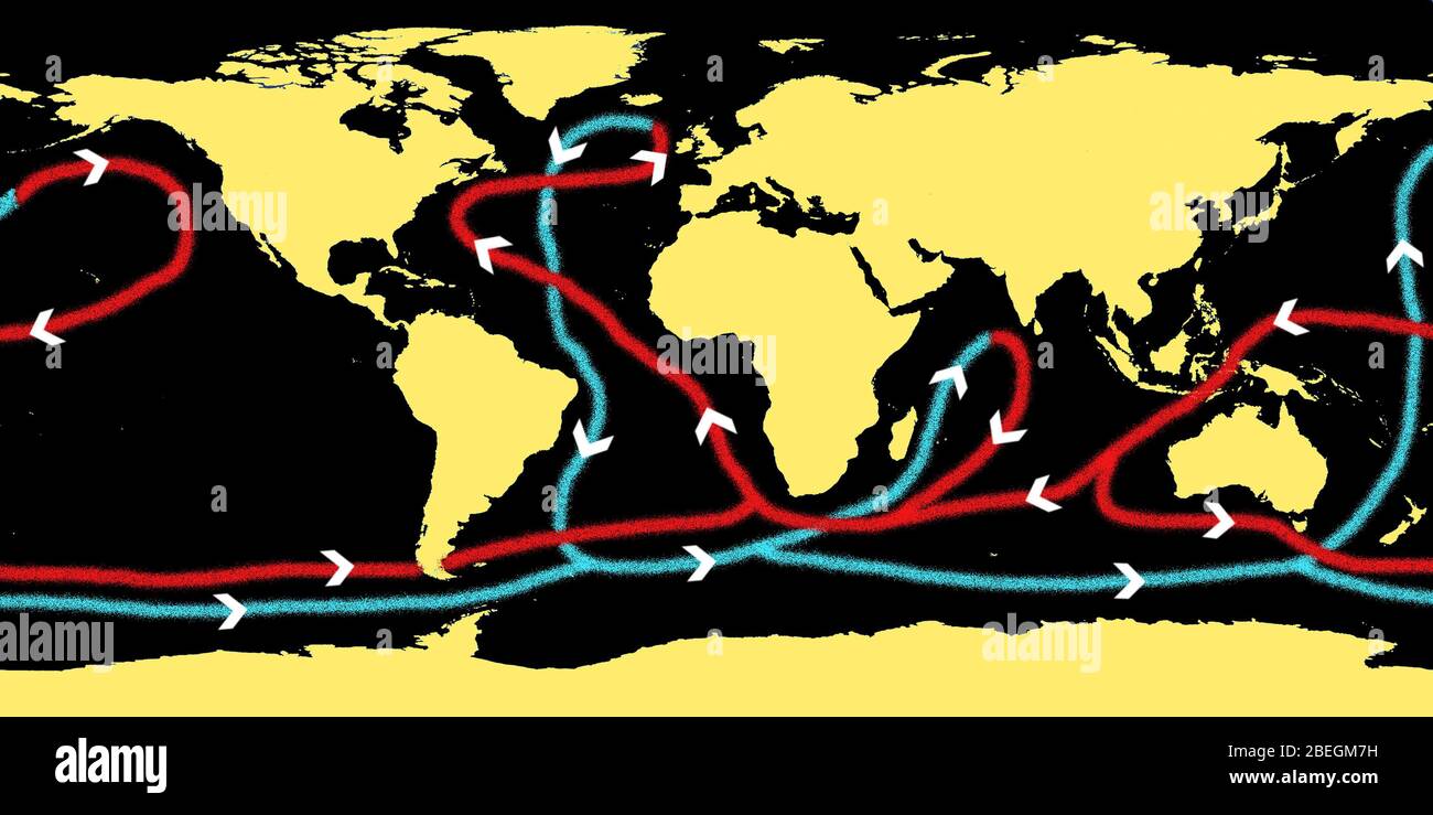 Circulation mondiale de l'océan Banque D'Images