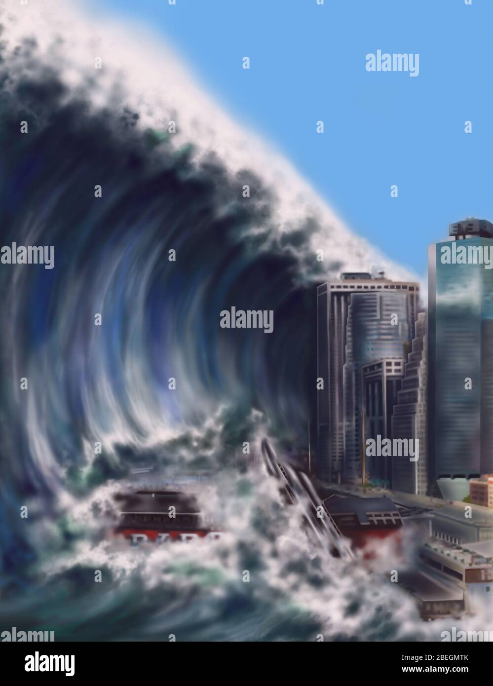 Tsunami Banque D'Images