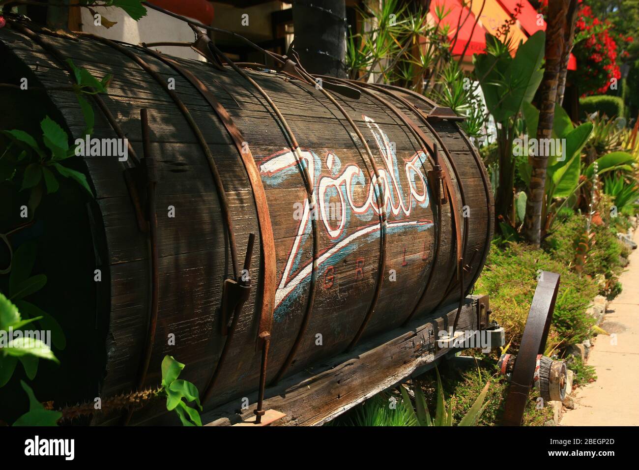 San Diego, 20 AOÛT 2009 - vue extérieure du restaurant gastronomique mexicain Zocalo Banque D'Images