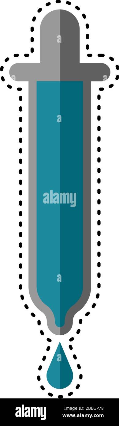 Icône de compte-gouttes en pointillés Illustration de Vecteur