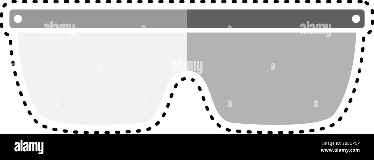 Icône de lunettes de protection en pointillés Illustration de Vecteur