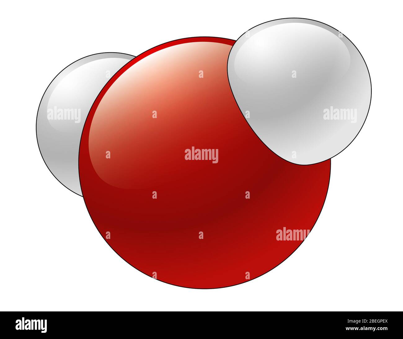 Molécule d’eau Banque D'Images