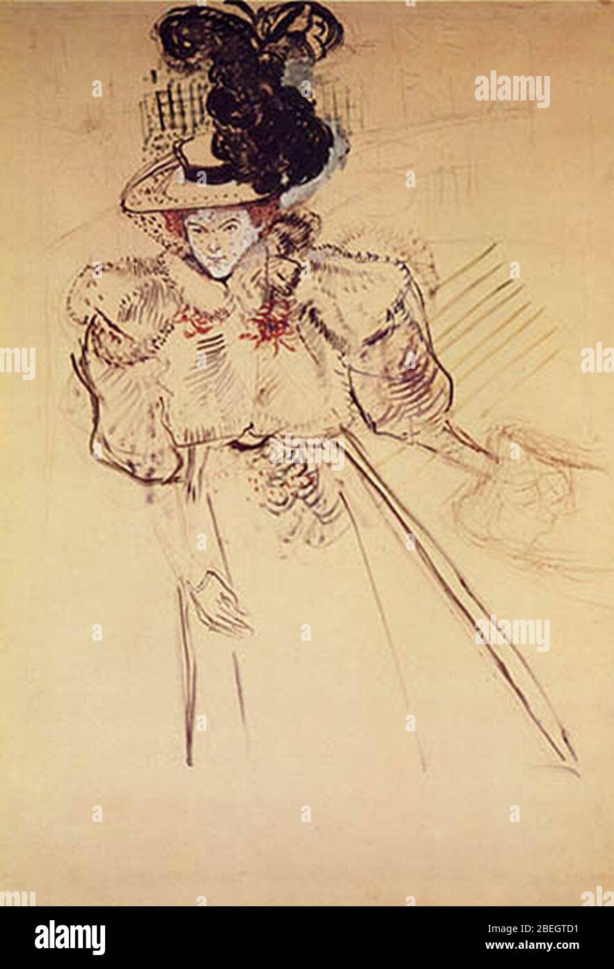 Henri Toulouse-Lautrec Misia Natanson 1895. Banque D'Images