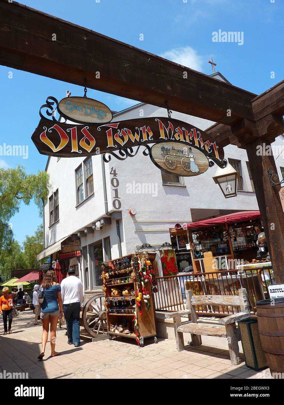 San Diego, 20 AOÛT 2009 - entrée du marché de la vieille ville Banque D'Images