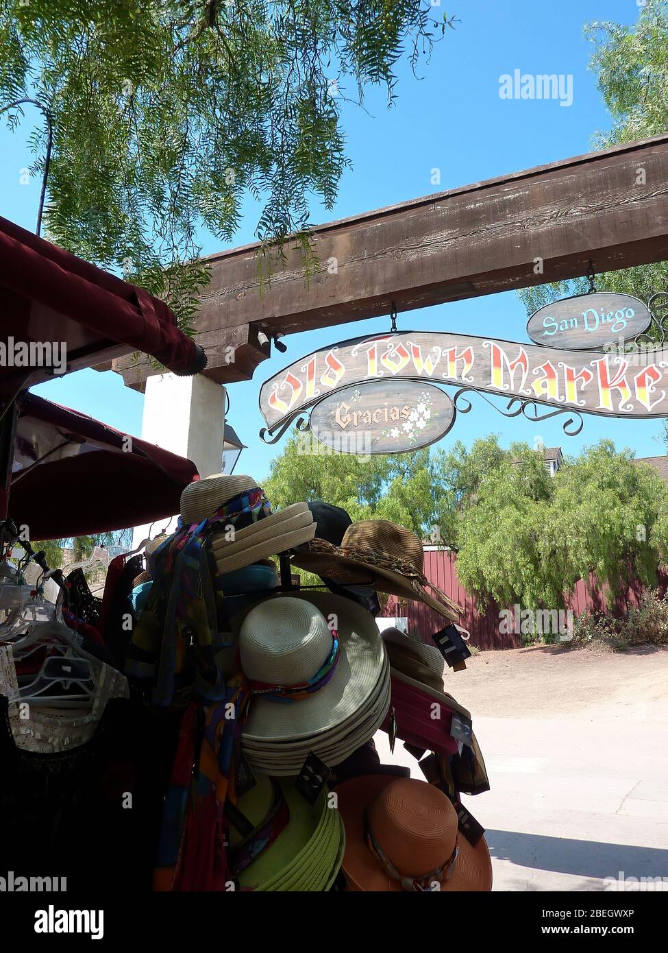 San Diego, 20 AOÛT 2009 - entrée du marché de la vieille ville Banque D'Images