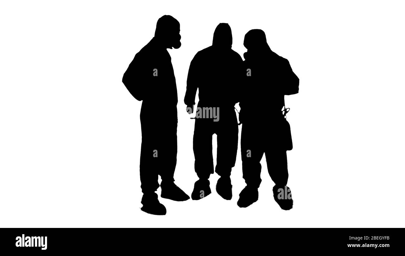 Silhouette désinfection nécessaire. Médecin en cal uniforme de protection Banque D'Images