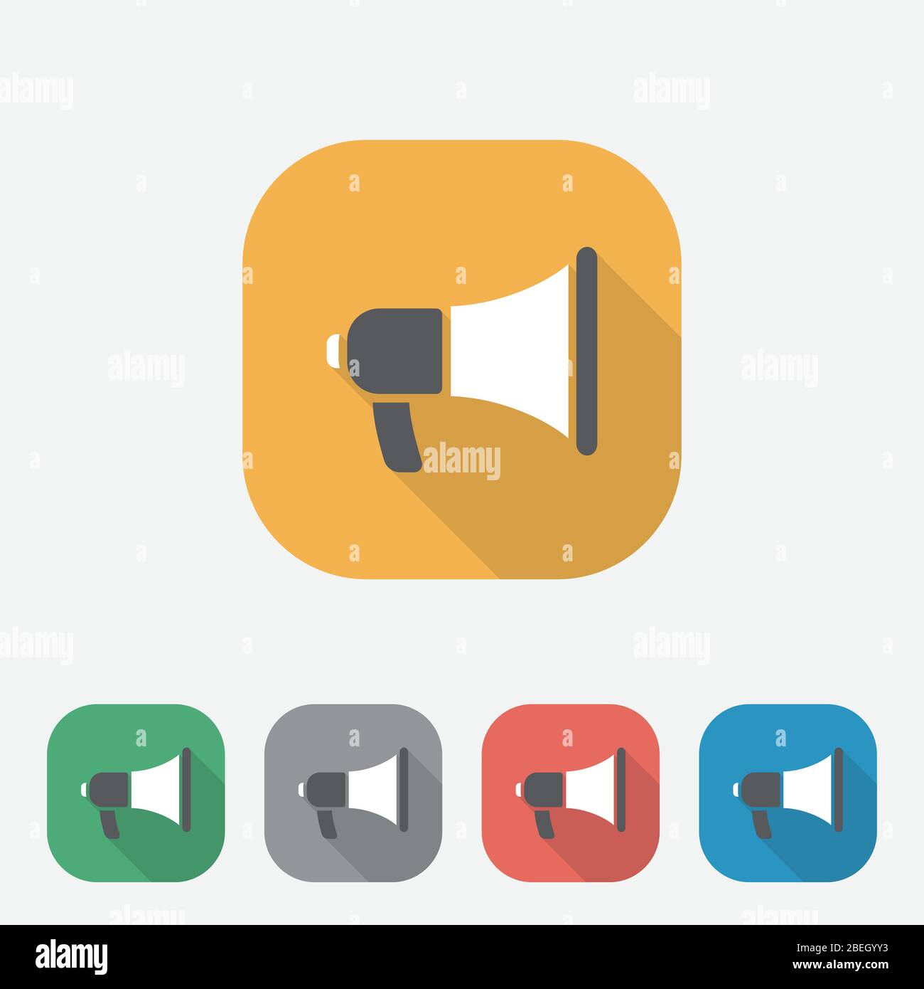 icône haut-parleur, conception d'icône Megaphone pour les applications et les sites Web, illustration vectorielle, interface utilisateur, UX, EPS 10. Illustration de Vecteur