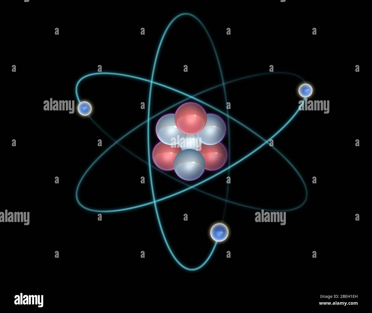 Modèle atomique au lithium Banque D'Images