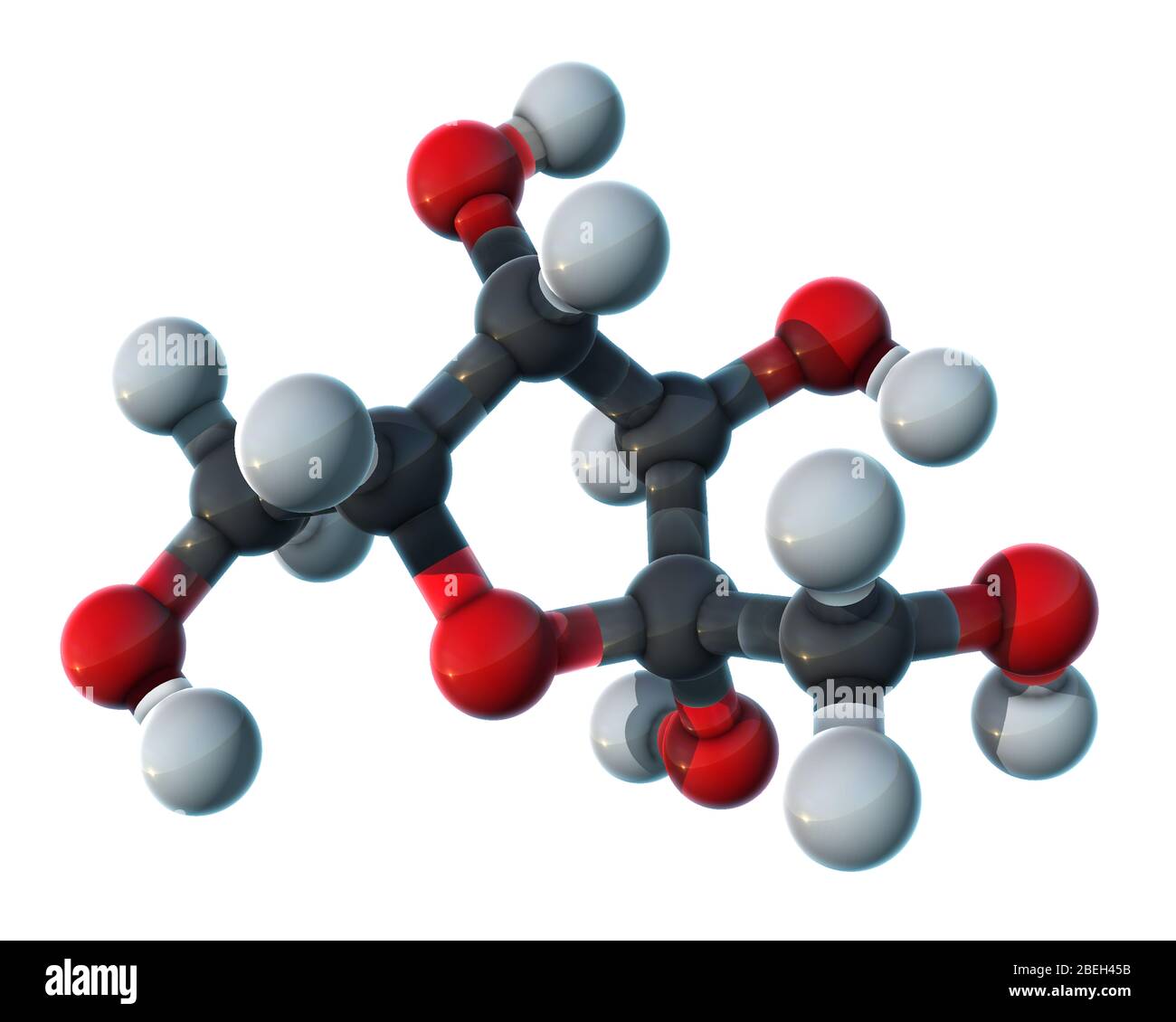 Fructose, modèle moléculaire Banque D'Images