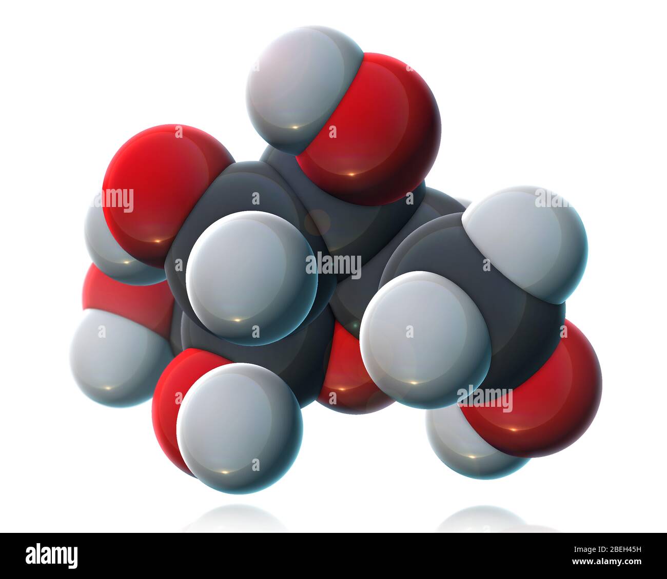 Fructose, modèle moléculaire Banque D'Images