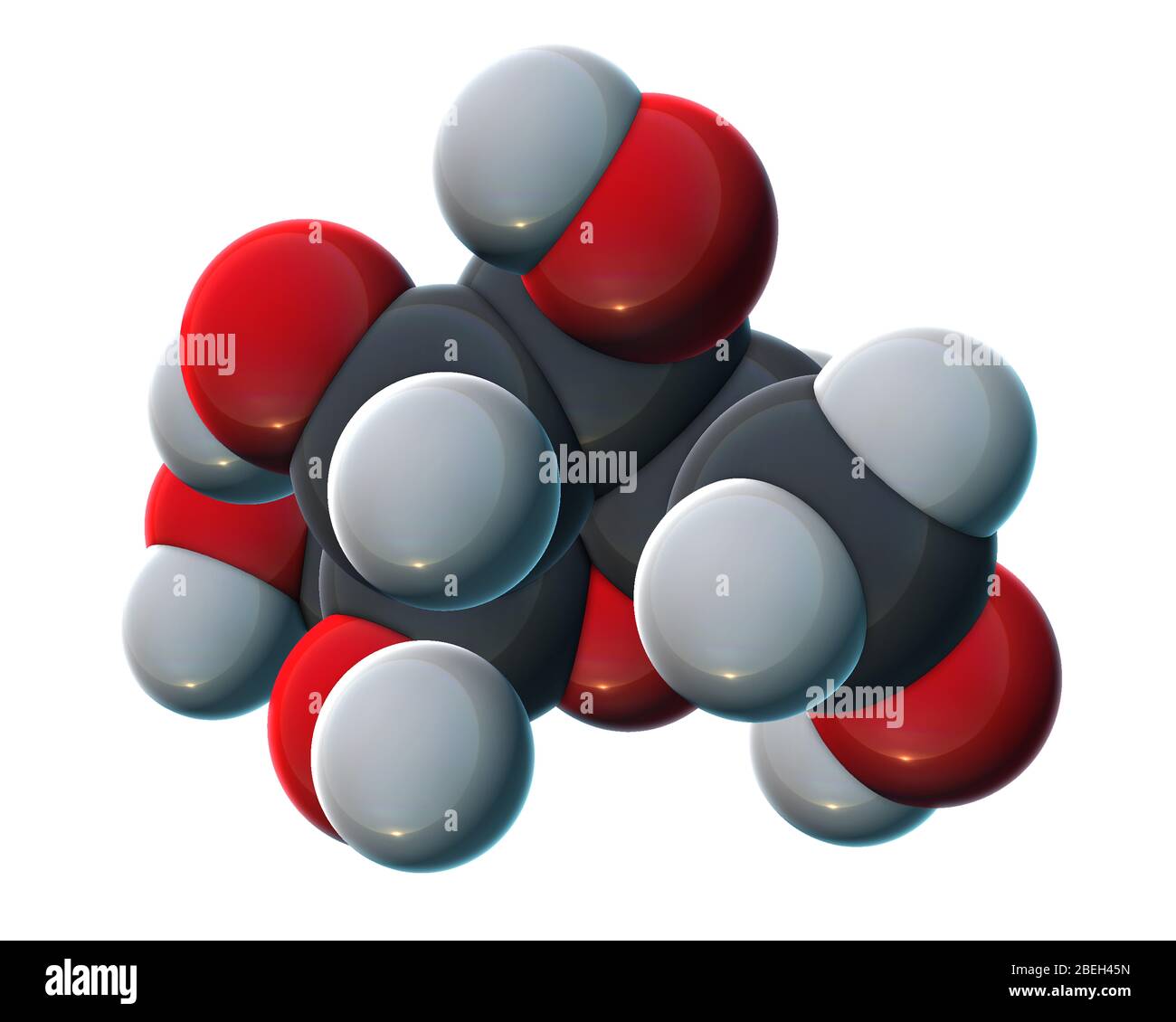 Fructose, modèle moléculaire Banque D'Images