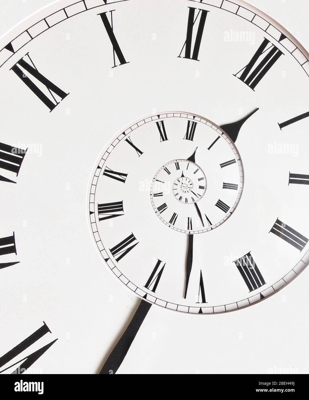 Horloge en spirale Banque D'Images