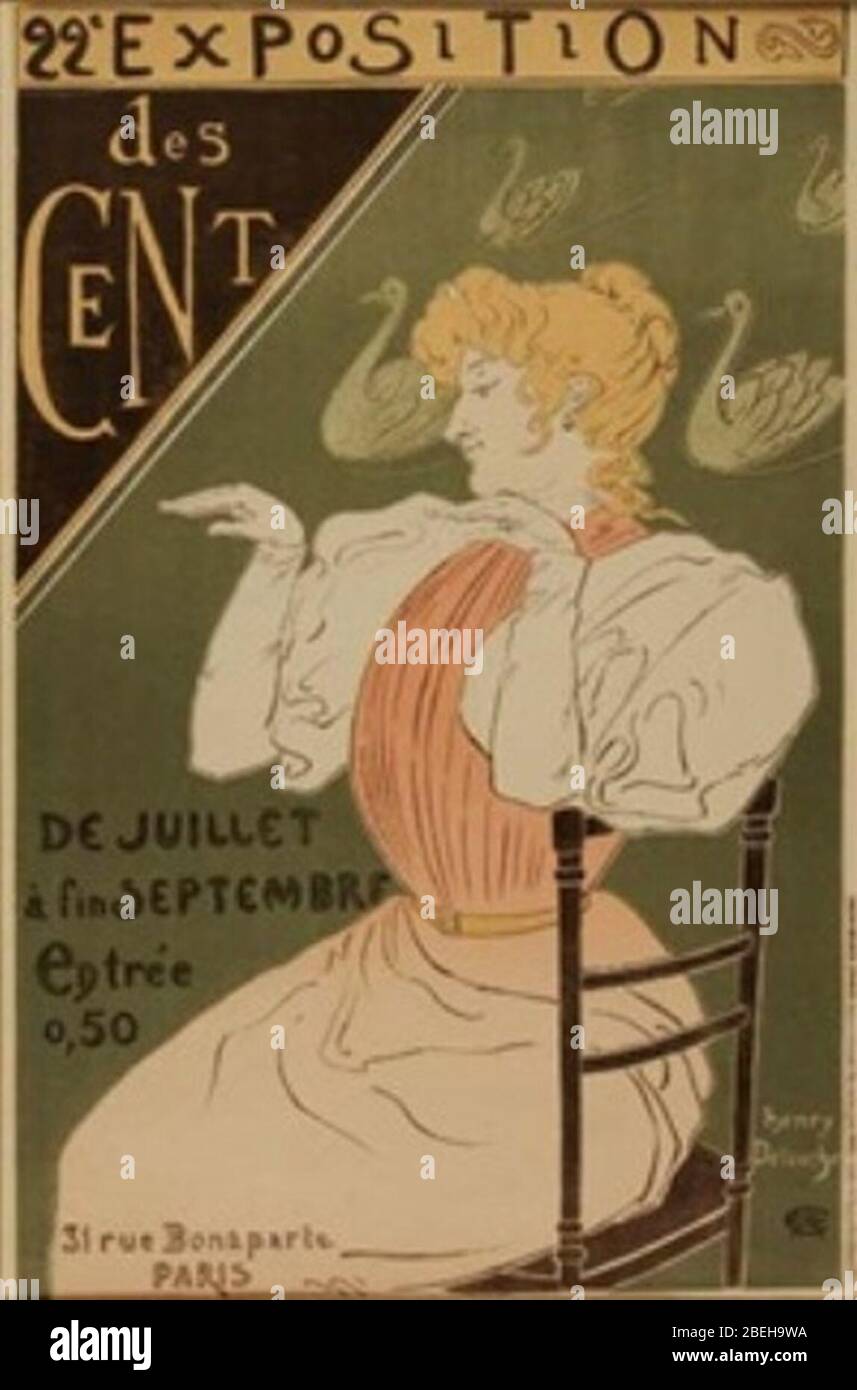 Henry-Julien Detouche- affiche pour l'exposition de 22° en 1896. Banque D'Images