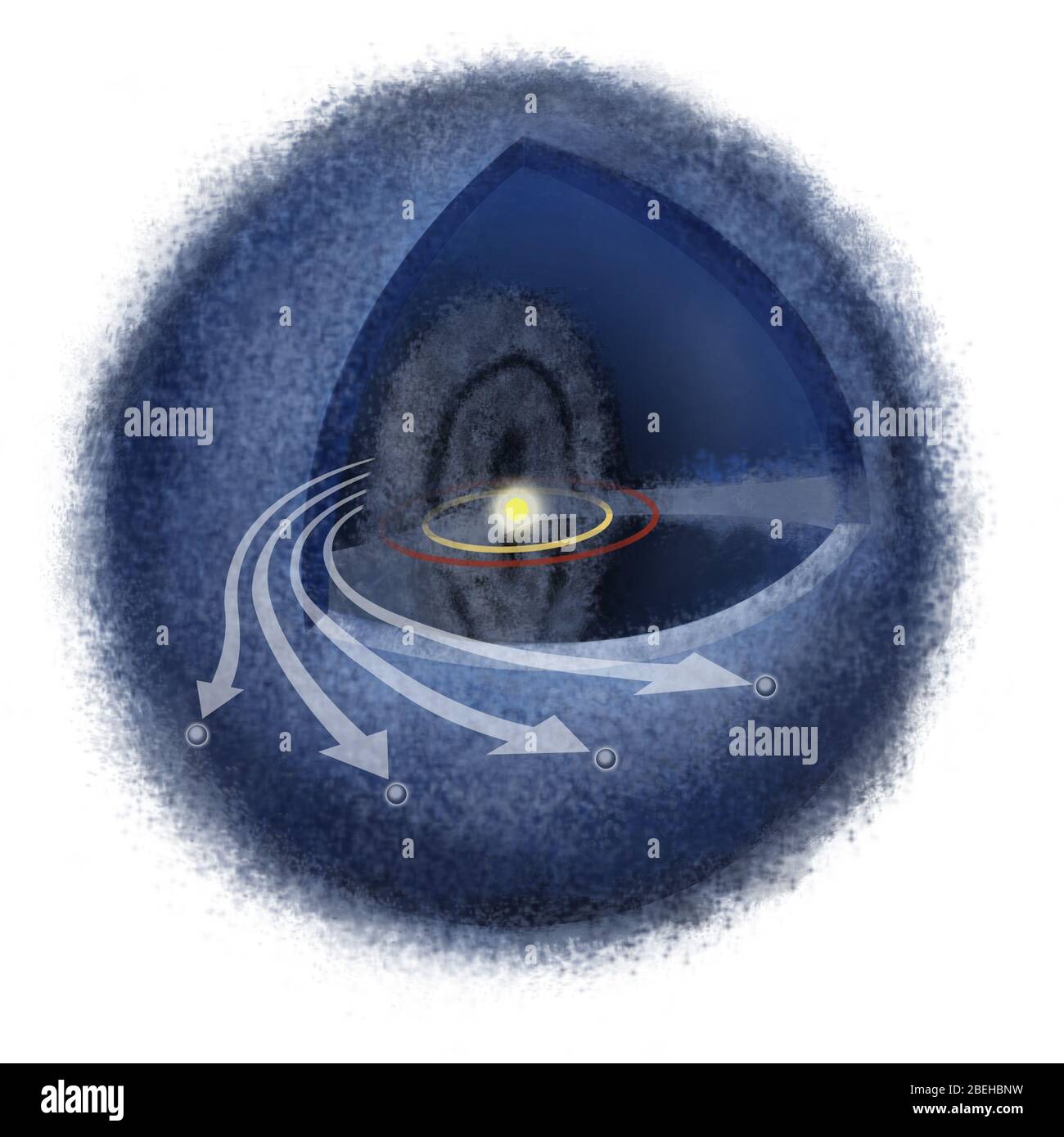 Nuage d'Oort, illustration Banque D'Images
