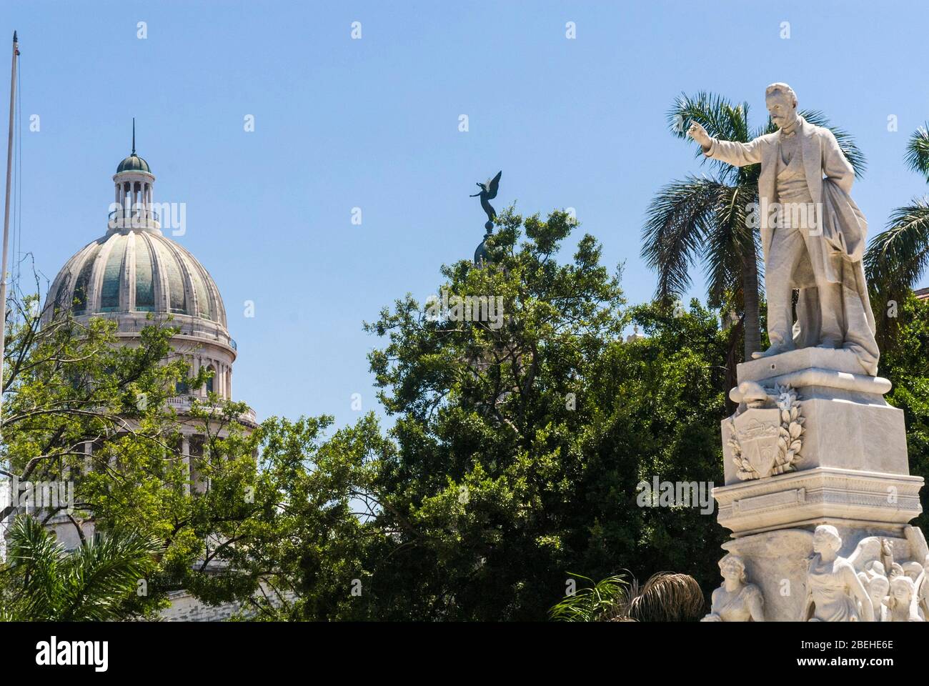 Monument José Martí dans Central Park. La Habana. Cuba Banque D'Images