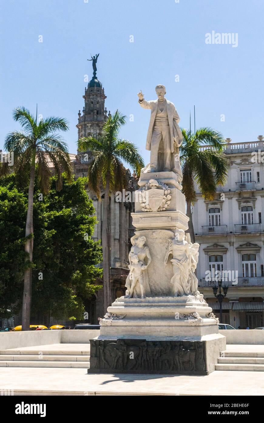 Monument José Martí dans Central Park. La Habana. Cuba Banque D'Images