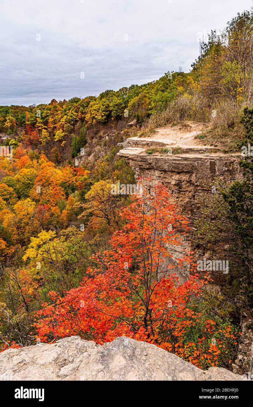 Dundas Valley escarpement du Niagara Hamilton Ontario Canada à l'automne Banque D'Images