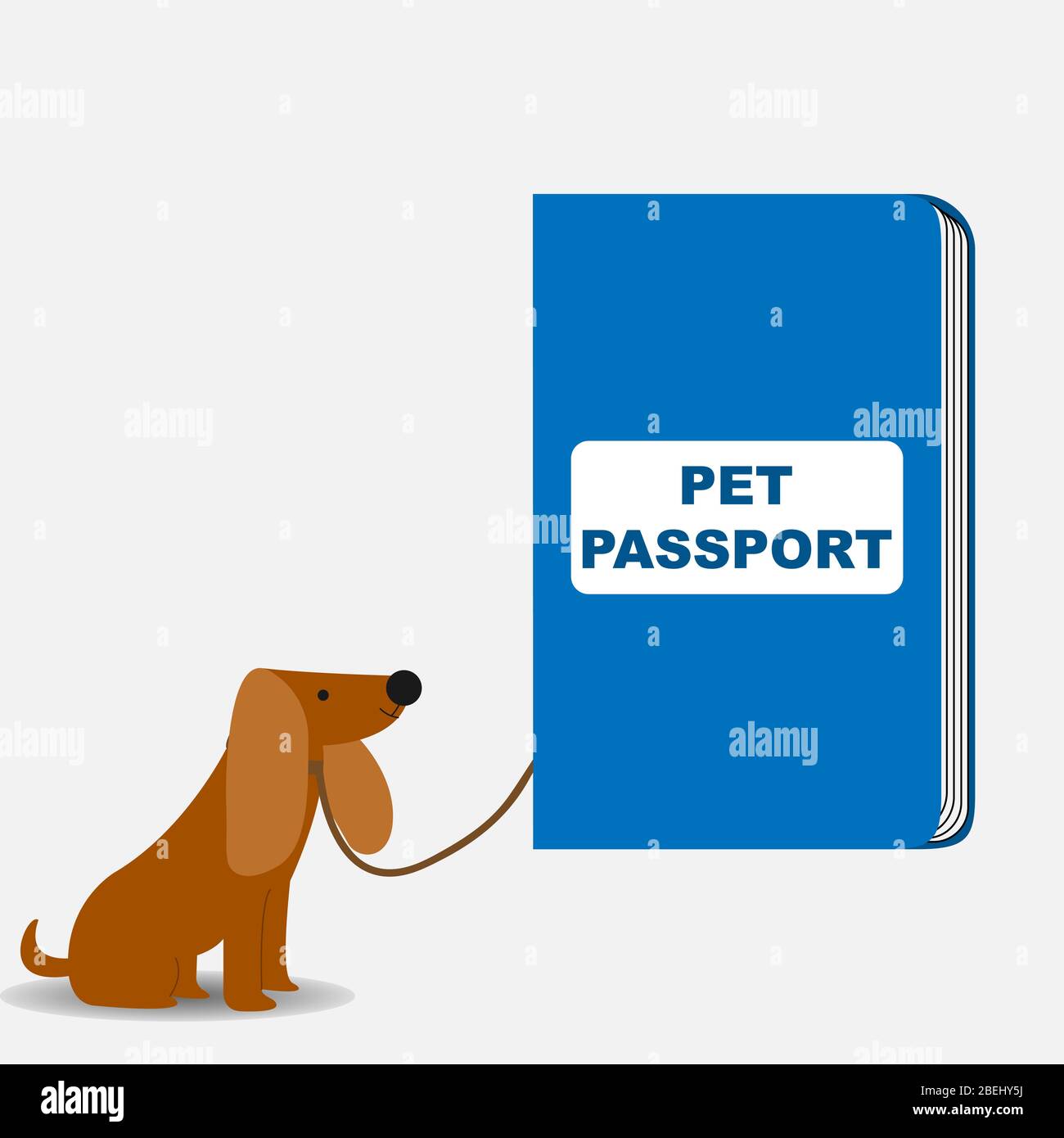 Passeport nécessaire pour voyager avec votre animal de compagnie Illustration de Vecteur