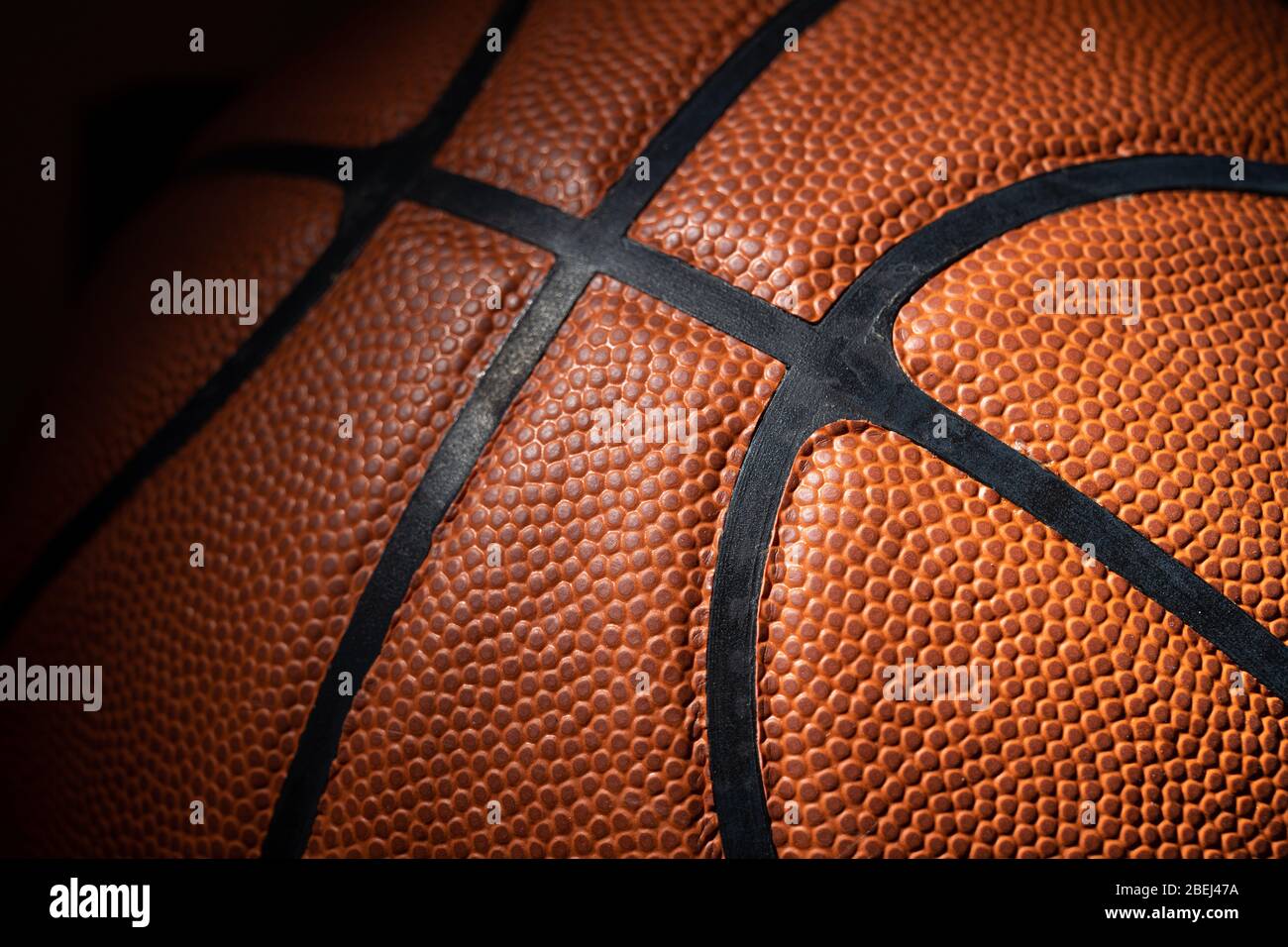 Ballon De Basket En Cuir Banque d
