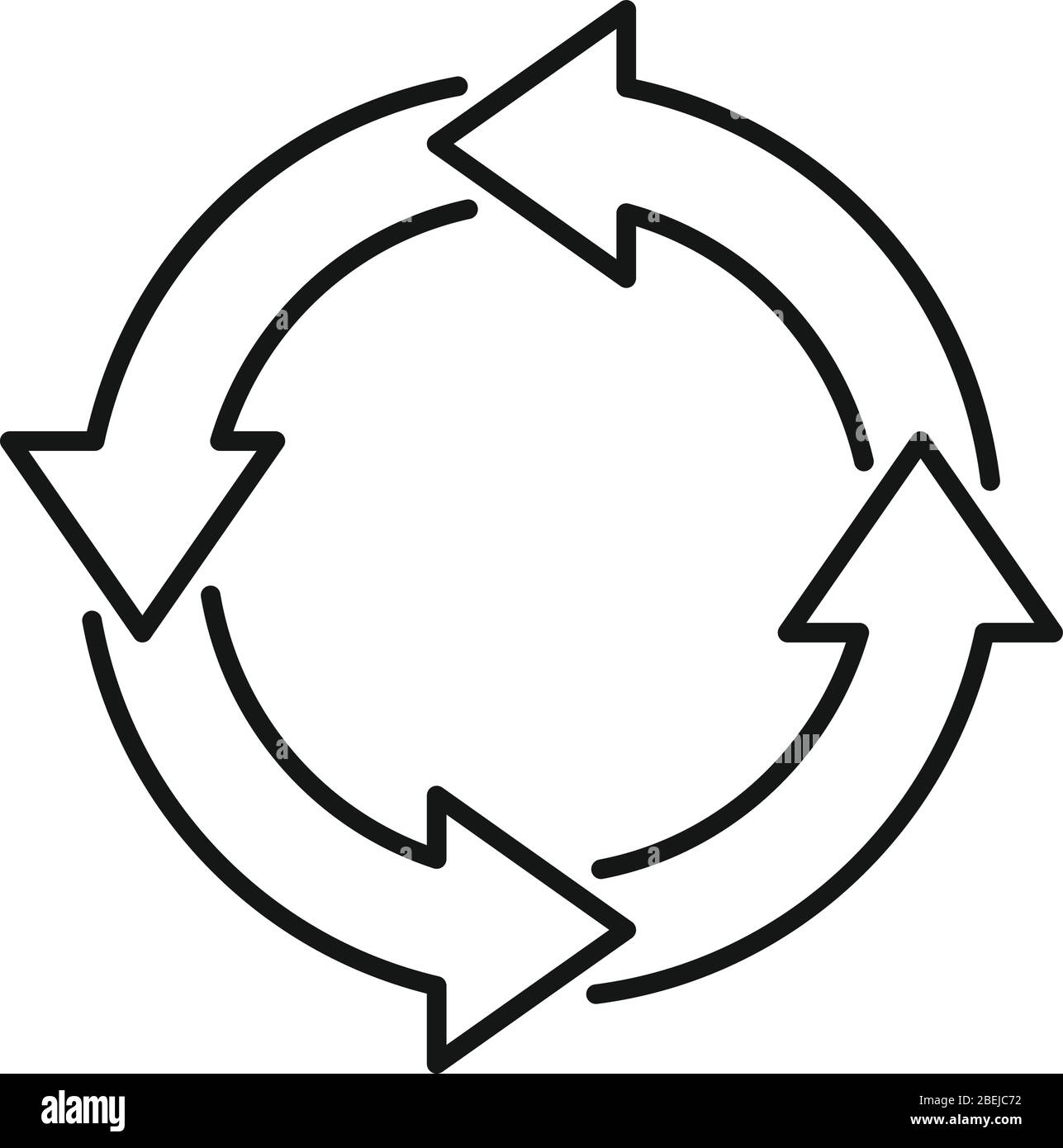 Icône recyclage de l'eau. Icône vectorielle de recyclage de l'eau de contour pour la conception de sites Web isolés sur fond blanc Illustration de Vecteur