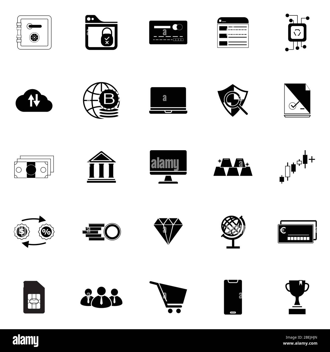 Banque en ligne avec élément d'icônes de sécurité, vecteur de stock Illustration de Vecteur