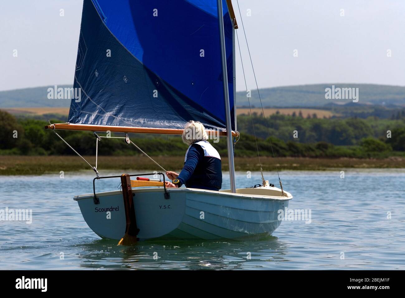 Courses de truies sur la rivière Yar, île de Wight, Angleterre, Royaume-Uni Banque D'Images