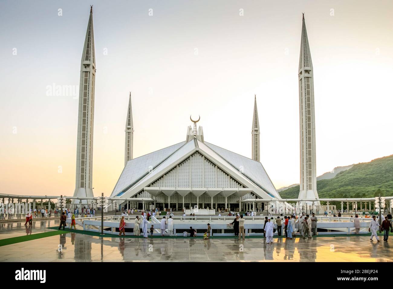 La Mosquée Shah Faisal à Islamabad, au Pakistan. Banque D'Images