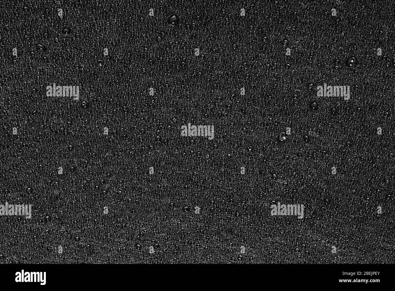 Macro eau gouttes la texture sur un fond noir. Motif abstrait ou blanc pour la conception. Banque D'Images