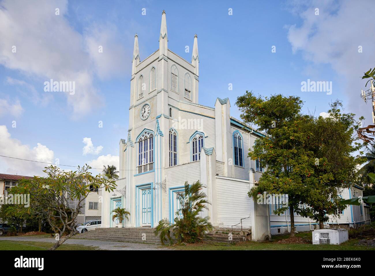 L'église anglicane Christ sur la rue Waterloo dans Cummingsburg du Nord Amérique du Sud Guyana Georgetown Banque D'Images
