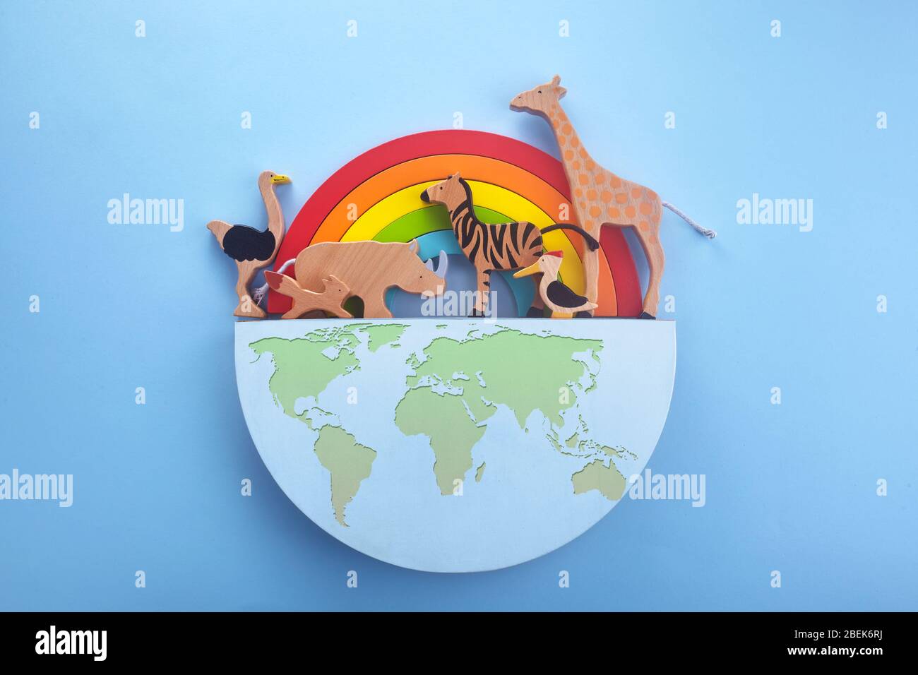 Bannière plate avec jour vert de terre. Concept écologique. Concept de planète Terre sauvée. Banque D'Images