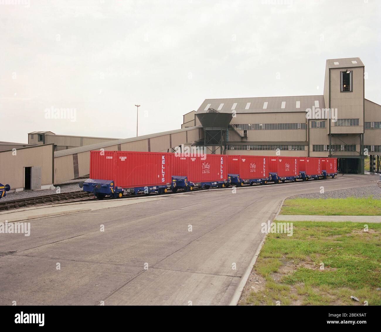 1987, transport ferroviaire du charbon entre Coed Bach et le port de Swansea, Pays de Galles du Sud, Royaume-Uni Banque D'Images