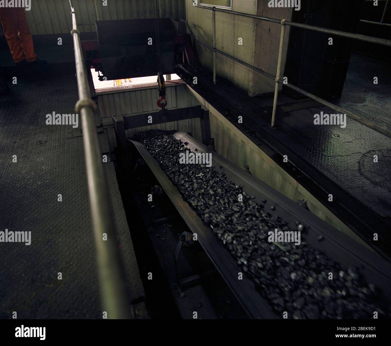 1987, transport ferroviaire du charbon entre Coed Bach et le port de Swansea, Pays de Galles du Sud, Royaume-Uni Banque D'Images