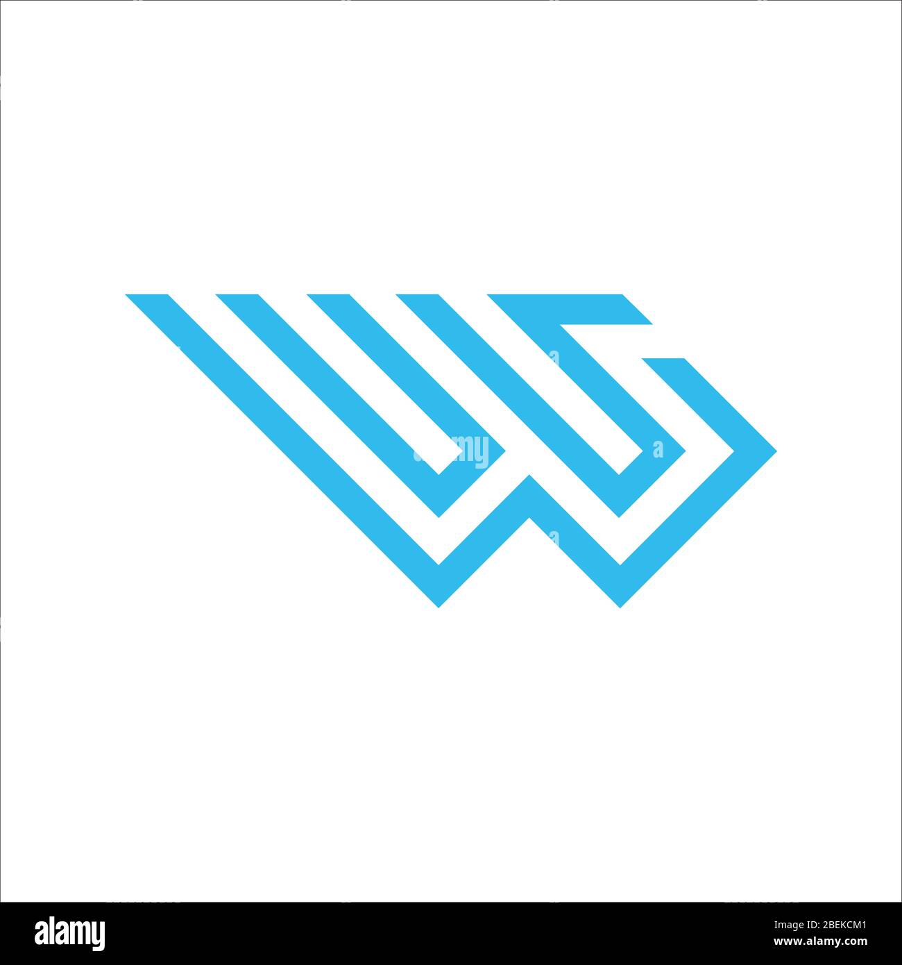 Lettre initiale logo ws ou logo sw modèle de conception vectoriel Illustration de Vecteur