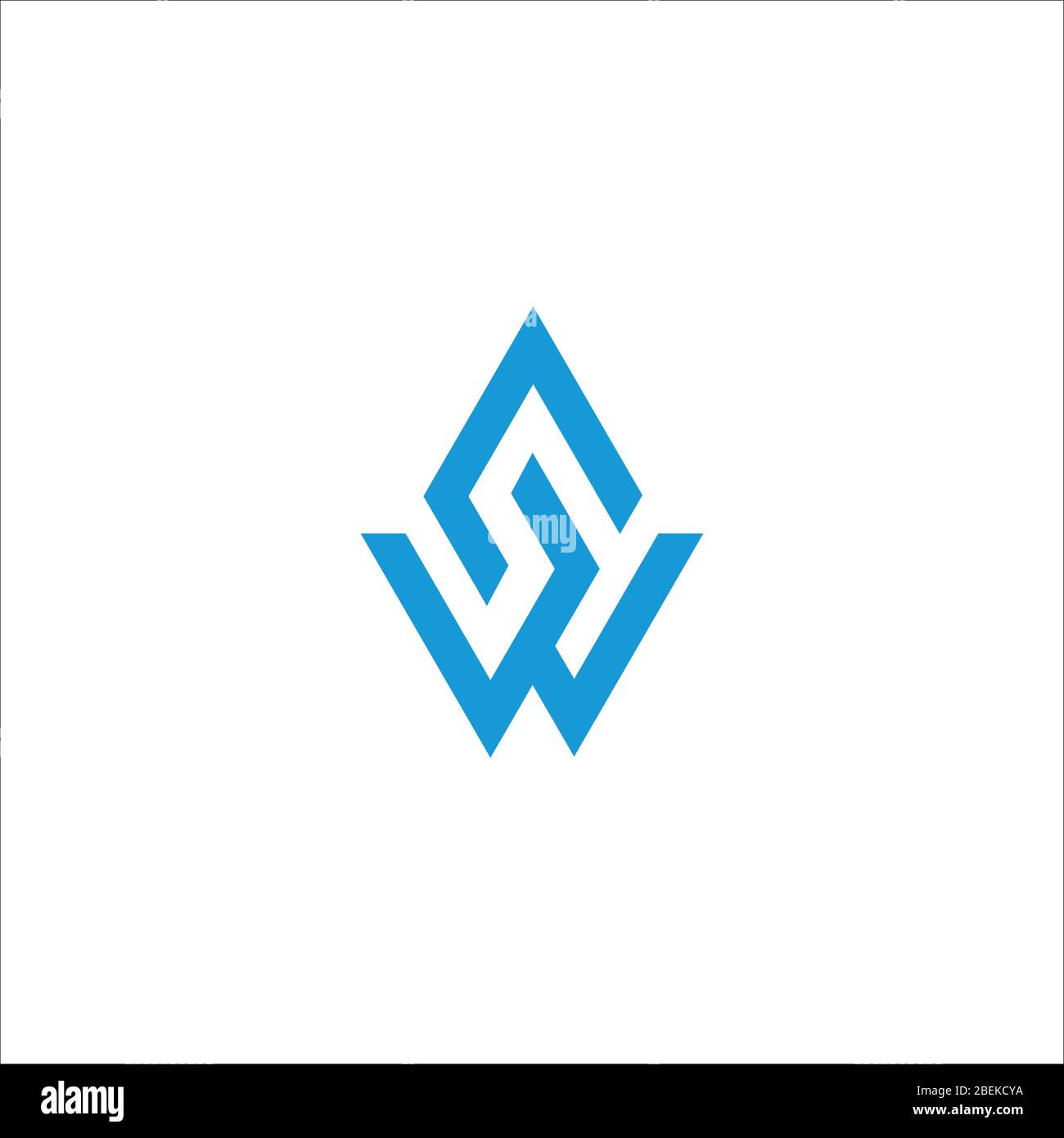 Lettre initiale logo ws ou logo sw modèle de conception vectoriel Illustration de Vecteur