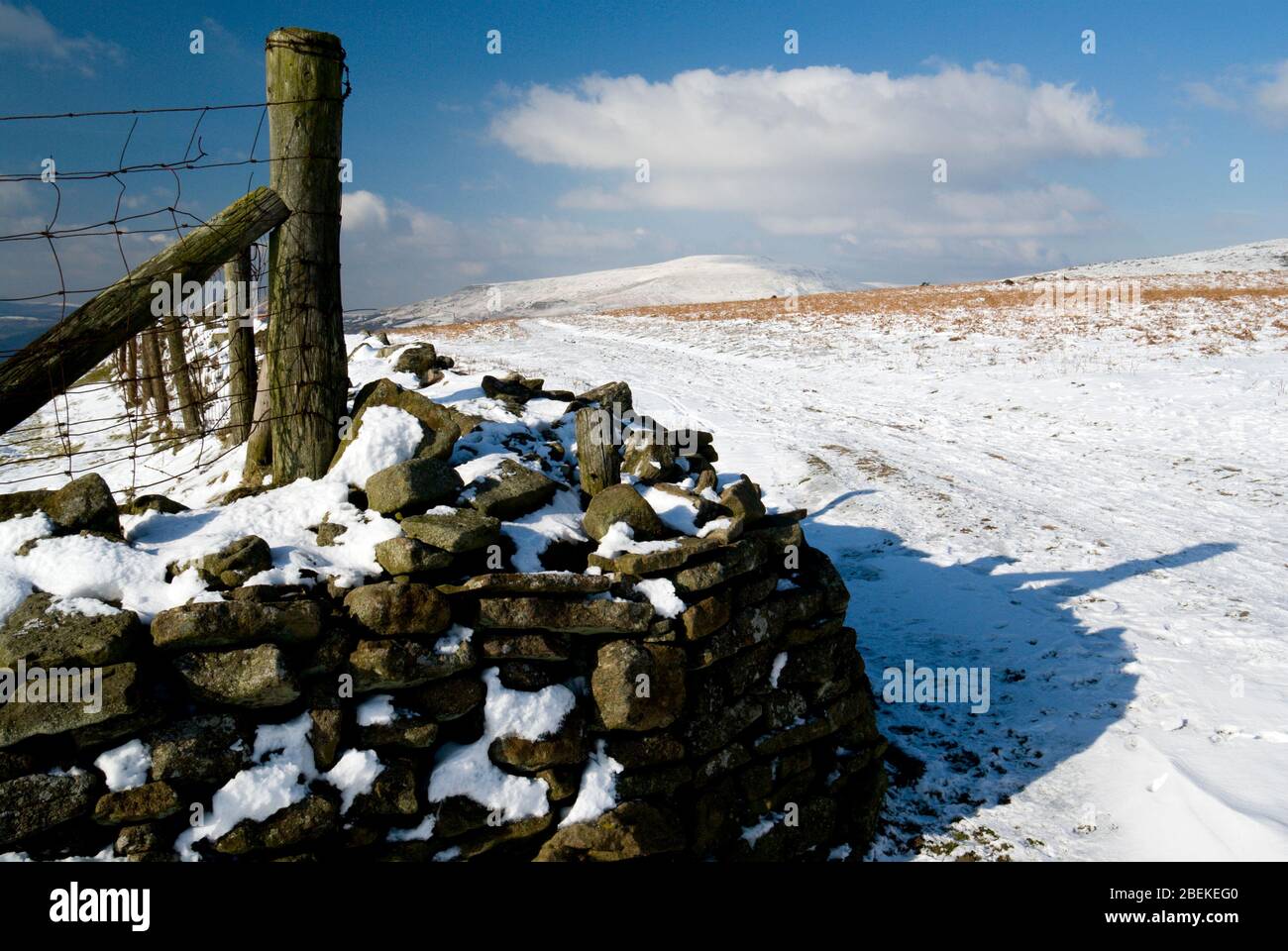 Chemin menant au sommet du mont Sugarloaf, parc national Brecon Beacons, Monmoushire, Pays de Galles. Banque D'Images