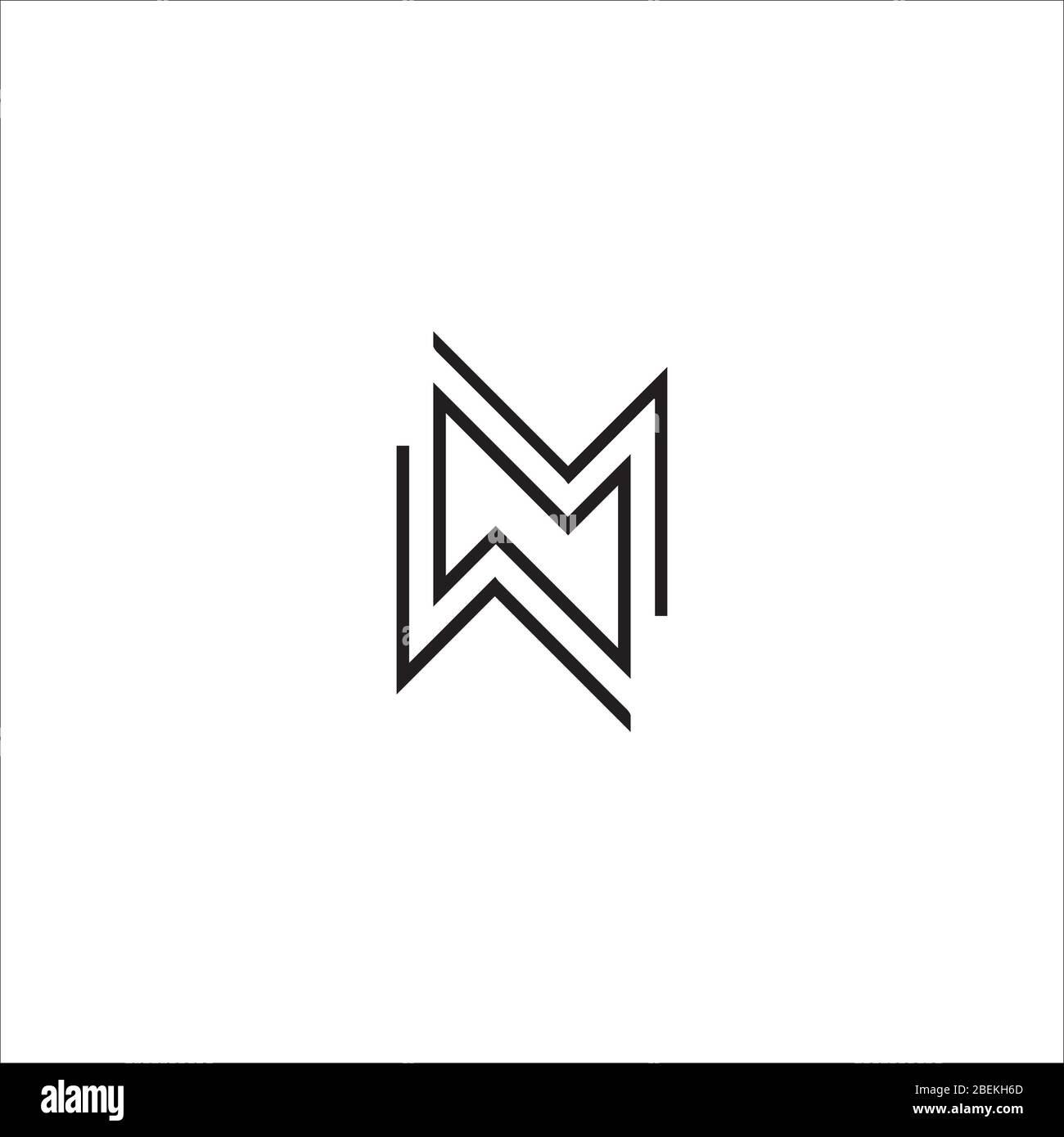 Lettre initiale logo wm ou modèle de conception vectoriel logo mw Illustration de Vecteur