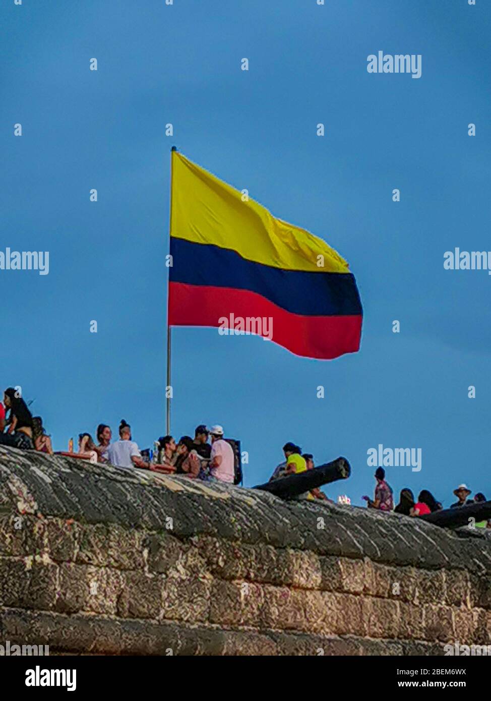 Carthagène, COLOMBIE - 05 NOVEMBRE 2019 : Château Castillo de San Felipe de Barajas à Cartagena de Indias, Colombie. Banque D'Images